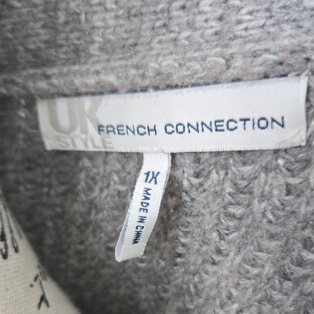 French Connection Charcoal Cardigan Sweater - Picture 2 of 6